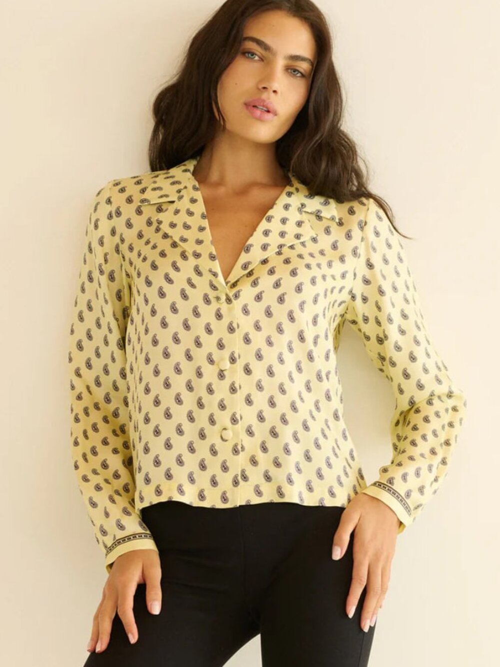 Doen NWOT Elene Top - Sunlight Taormina Paisley XL